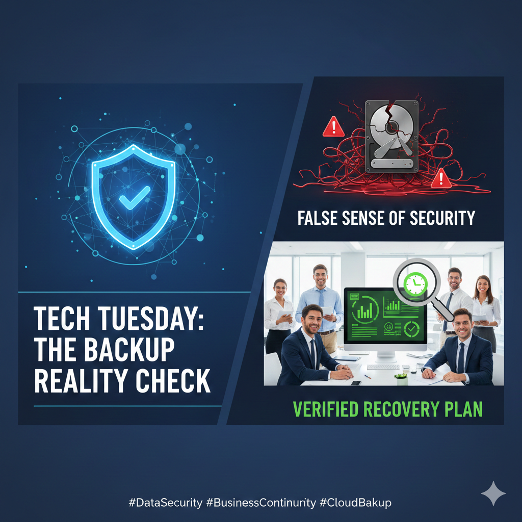 Business Data backup and the false sense of security. Having a verified recovery plan is crucial to business security.
