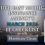 Detroit IT services checklist for insurance agencies by TechLogic 360. March 2026 hardware maintenance guide to prevent downtime and improve compliance for professional firms in Southeast Michigan.