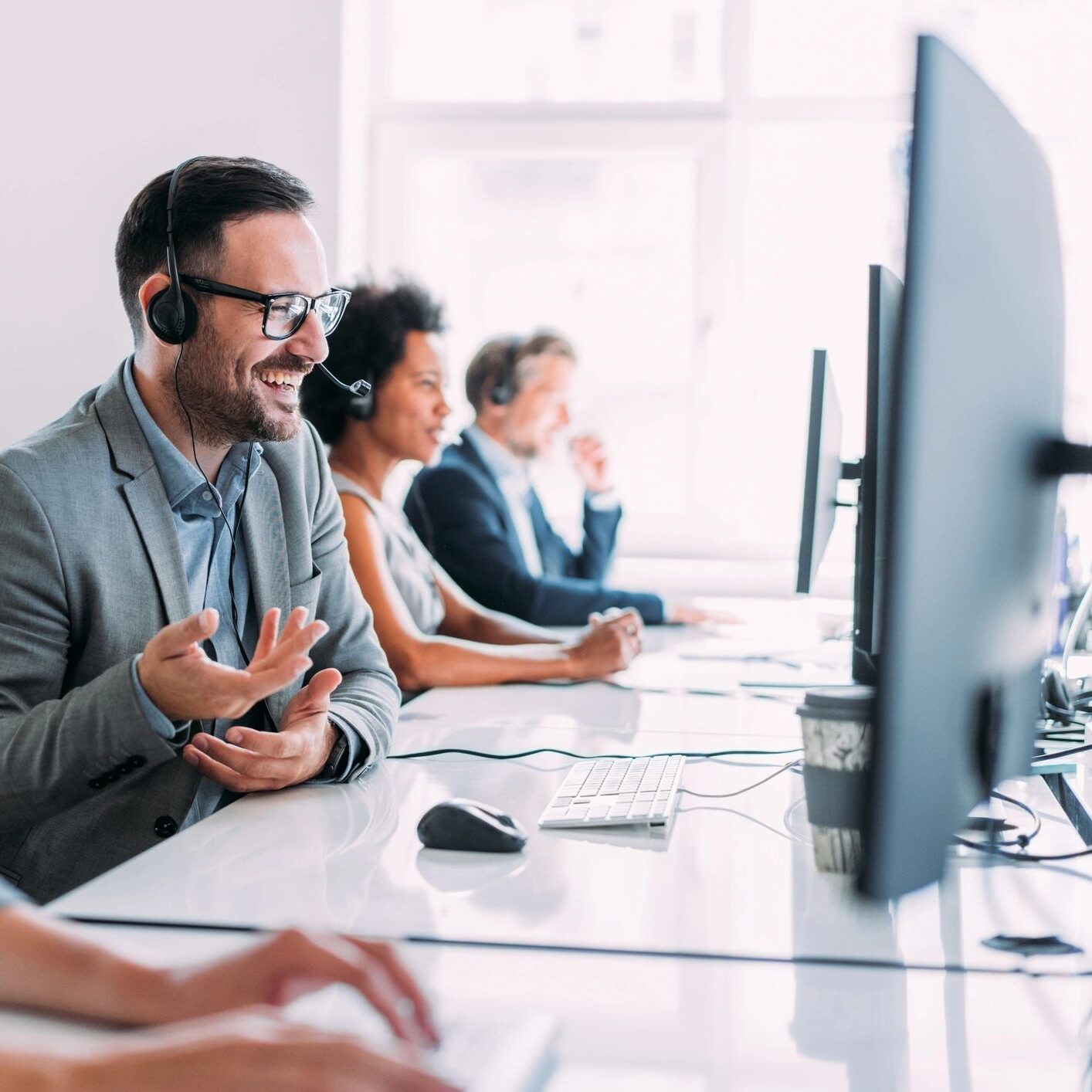 happy business clients IT services